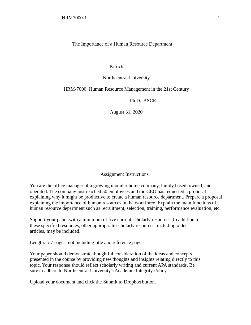 HRM-7000-1 Week 1. The Importance of a Human Resource Department-1_Rdt.pdf_djcw24z8zvu_page1