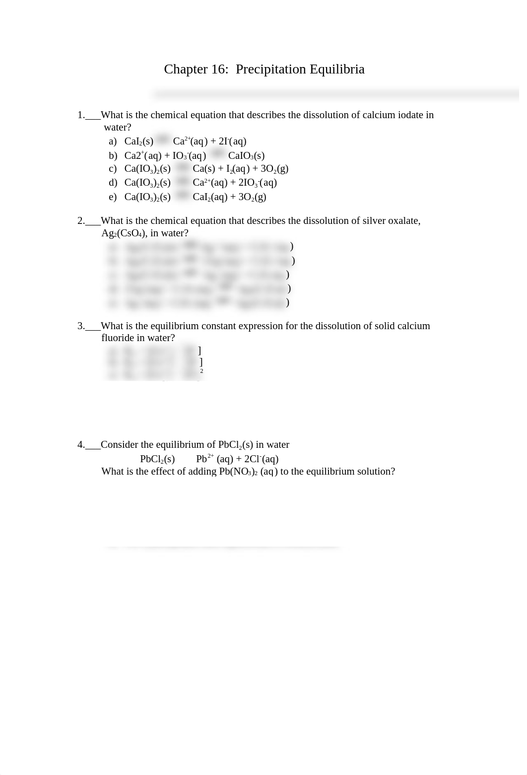 CHM 270 - Precipitation Equilibria MC Questions.doc_djd5gb1w7qx_page1