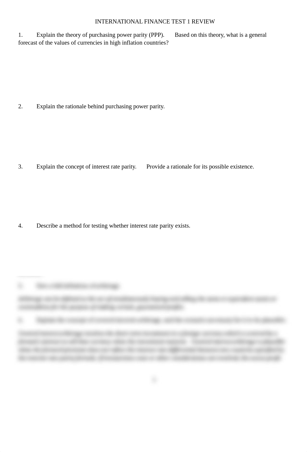 INTERNATIONAL FINANCE Fin 3210 TEST 1 REVIEW Spring 2019.docx_djdwj35bp8r_page1