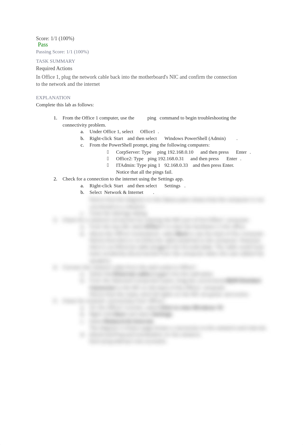 Net+ 5.3.10 Troubleshoot Physical Connectivity 4.docx_dje2nhip9mq_page1