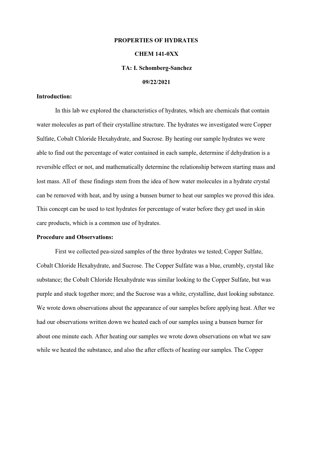 PROPERTIES OF HYDRATES LAB_ Zane Baumchen.pdf_djeg4g0kc9c_page1