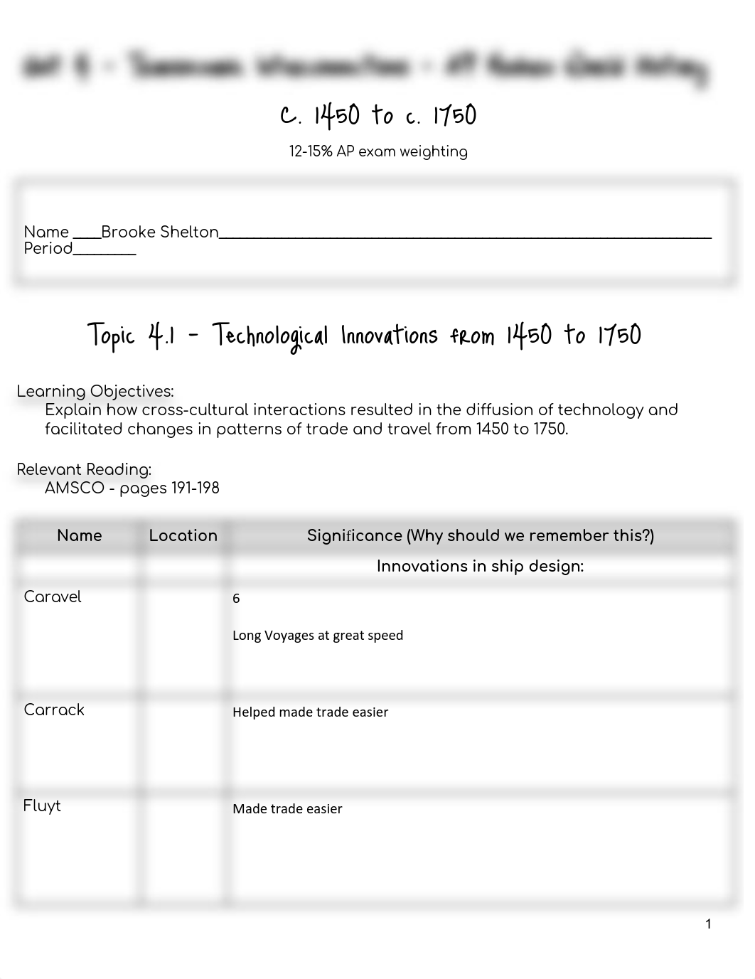 Brooke Shelton - Unit 4 - Transoceanic Interconnections Study Guide.pdf_djel1cfxsci_page1