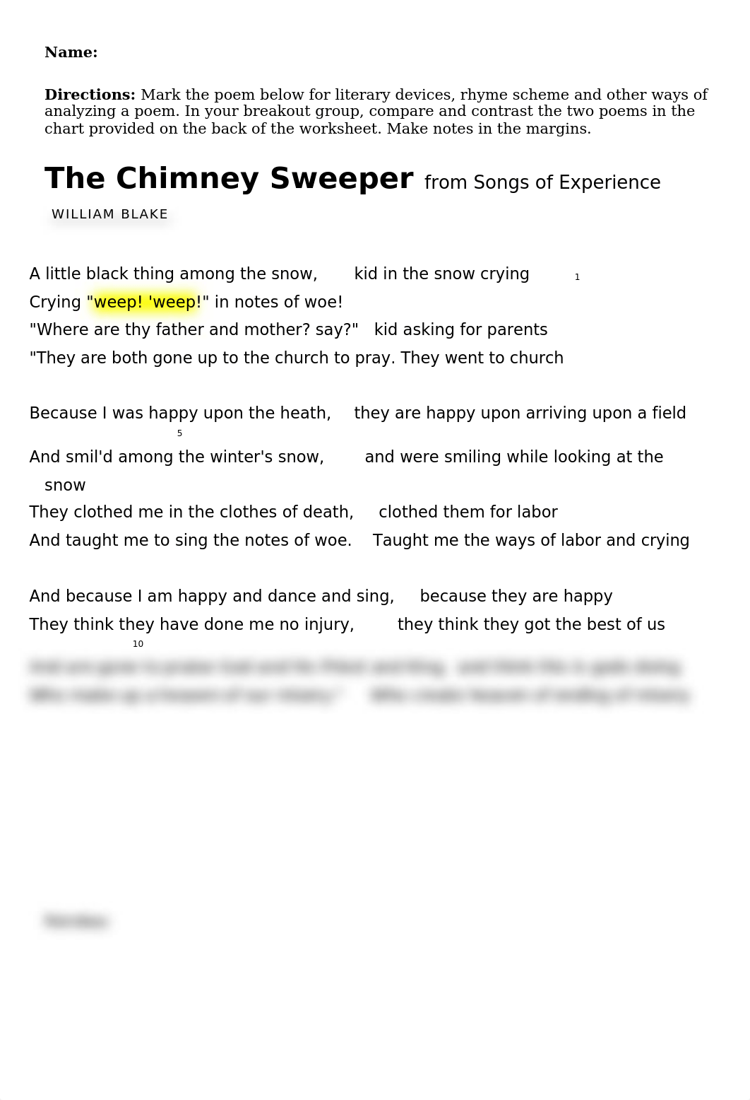 The Chimney Sweeper from Songs of Experience.docx_djev556bvt6_page1