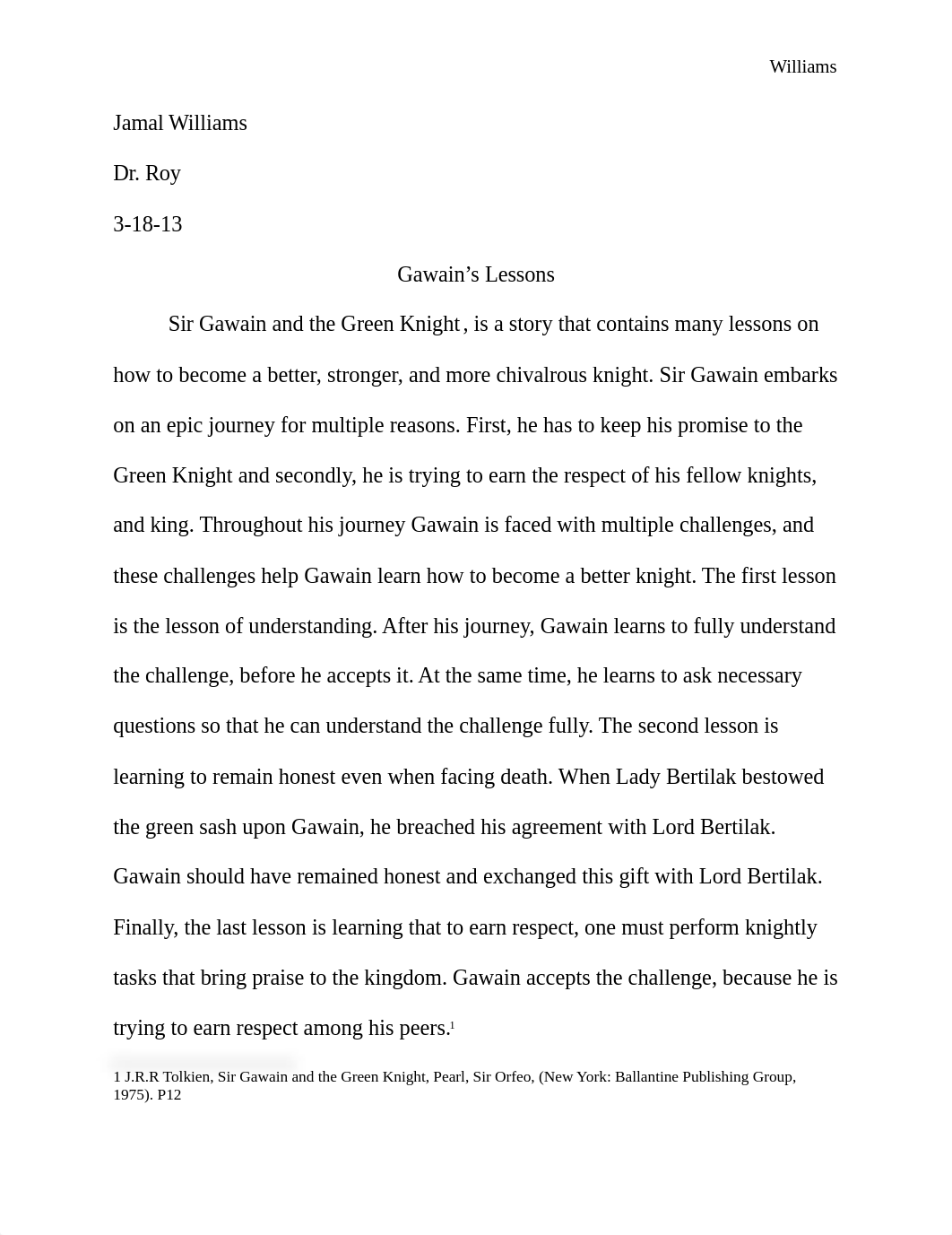 Jamal Williams Essay 4, Class 10_djeyvipwff9_page1