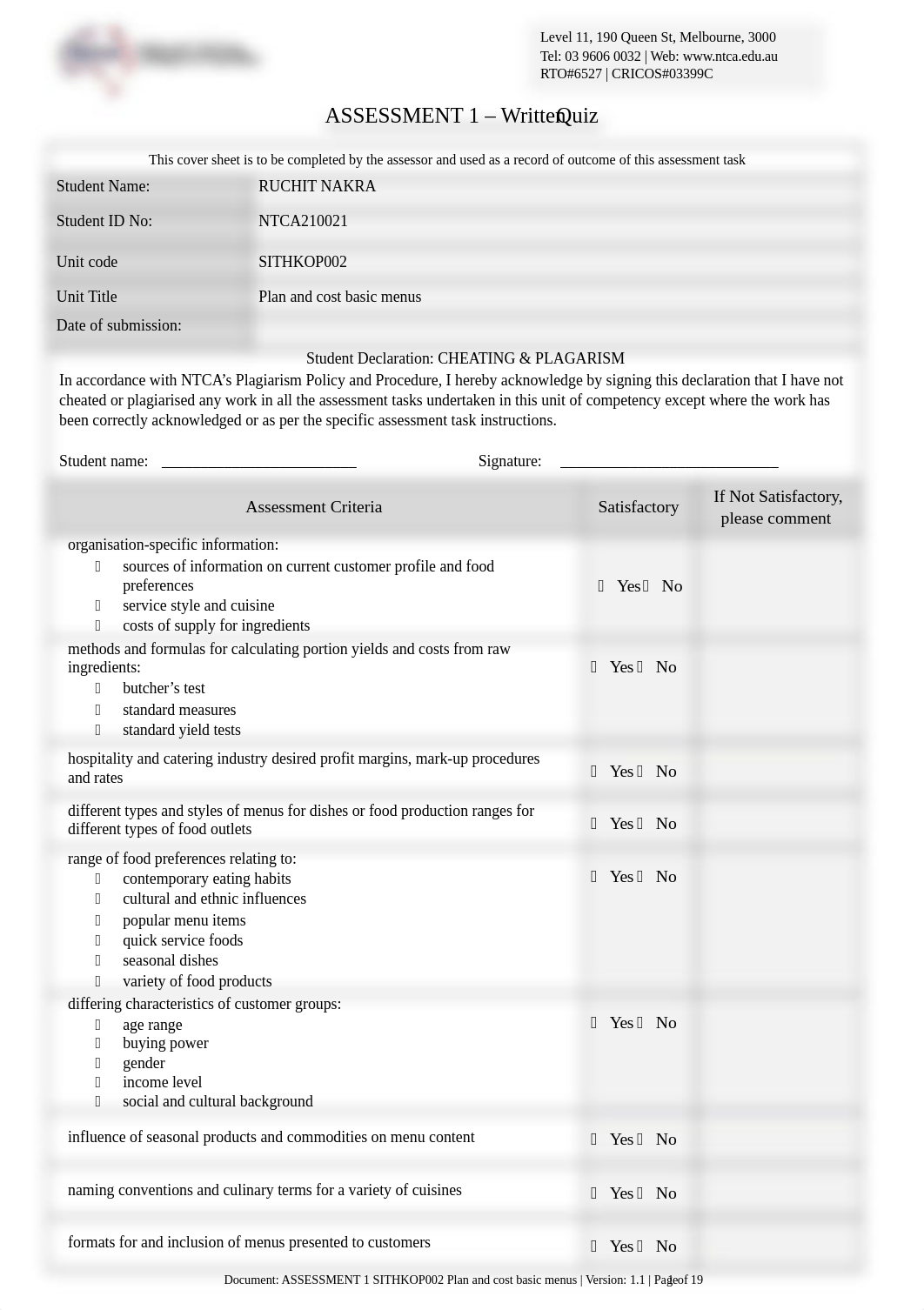 ASSESSMENT 1 SITHKOP002 Plan and cost basic menus.docx_djf4miqhmav_page1