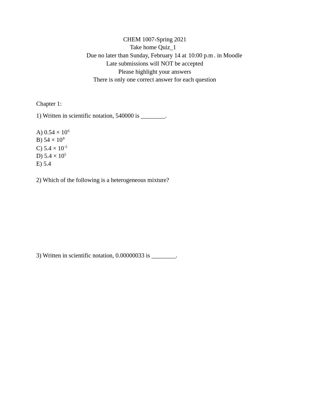 CHEM 1007 Take Home Quiz 1 Lauren Wright.pdf_djferaet007_page1