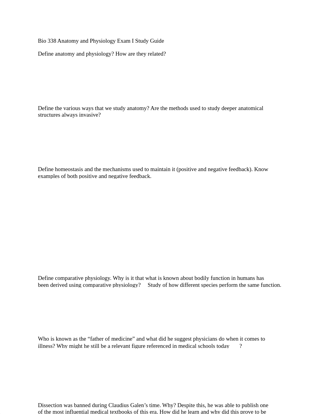 Exam 1 Anatomy and Physiology Exam I Study Guide.docx_djfforg0nna_page1