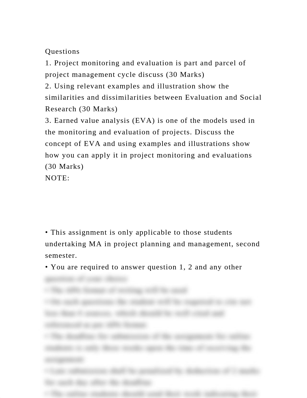 Questions1. Project monitoring and evaluation is part and parcel o.docx_djfm1ylrwoo_page2