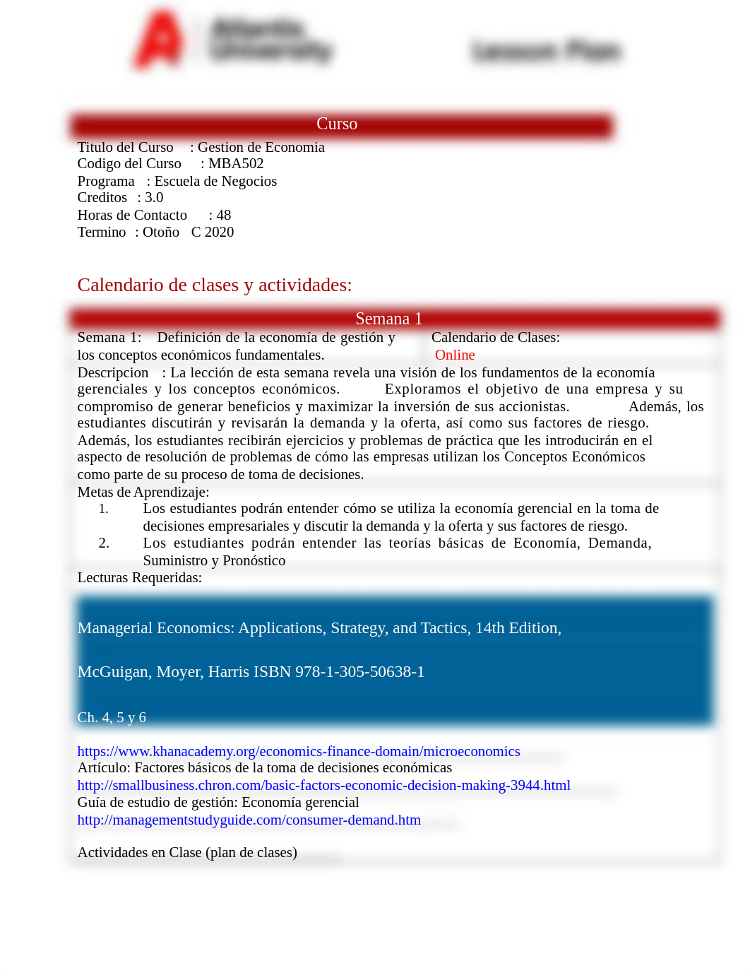 MBA502 SPN_FALL C 2020_LESSON PLAN_JOSE VELAZQUEZ  Linked in Eco Videos 2  jrv.doc_djfyyen5vzx_page1