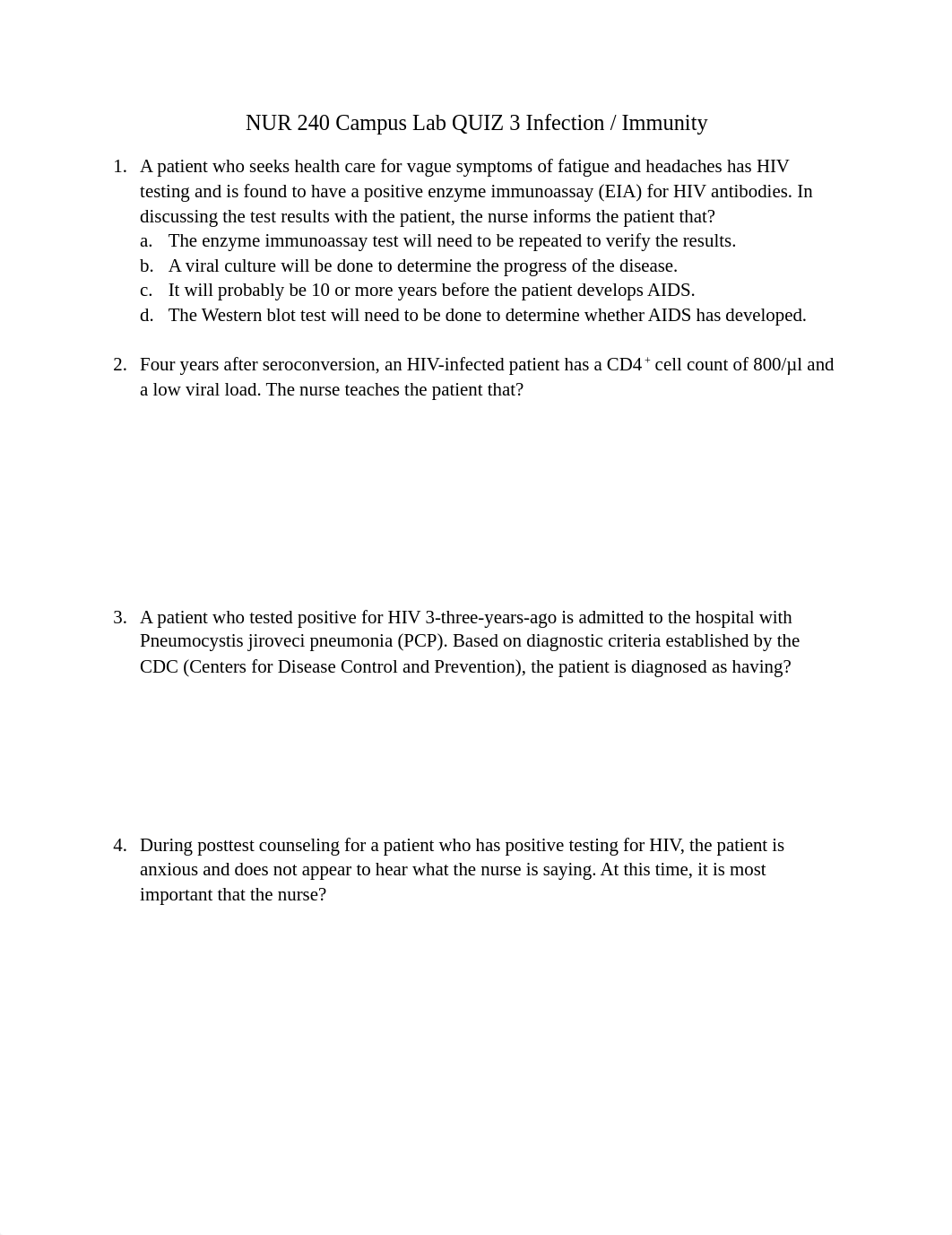 NUR 240 Campus Lab QUIZ 3 Infection Immunity.docx_djgdma5cle9_page1