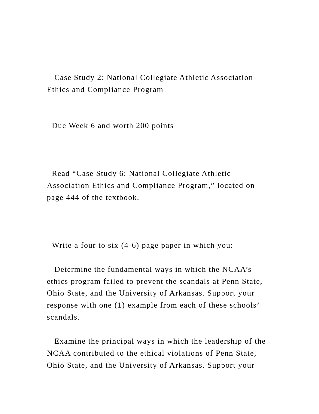 Case Study 2 National Collegiate Athletic Association Ethics .docx_djge5r79zx9_page2