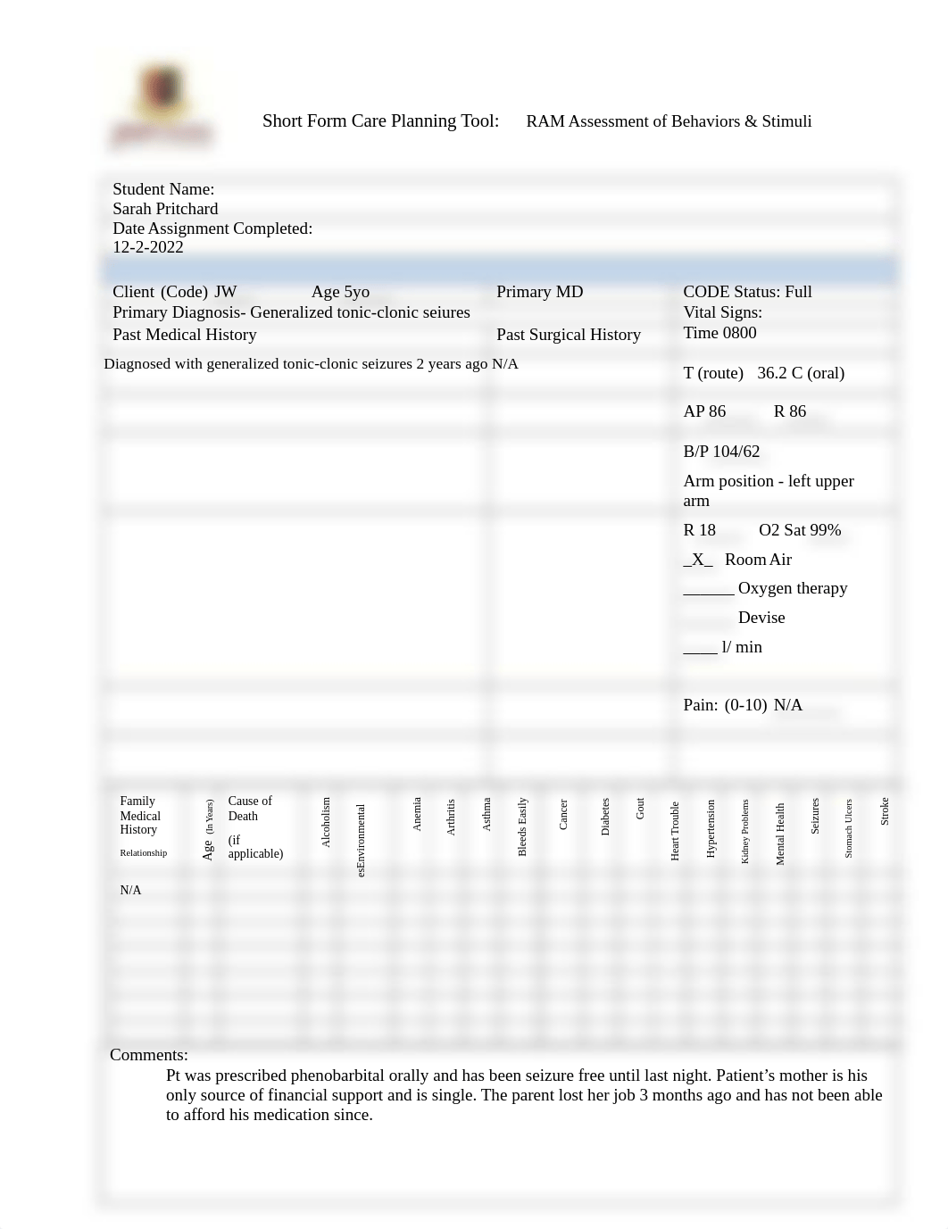 Pritchard, Sarah- Jackson Weber- Short Care Plan Form.docx_djgs1euq70c_page1