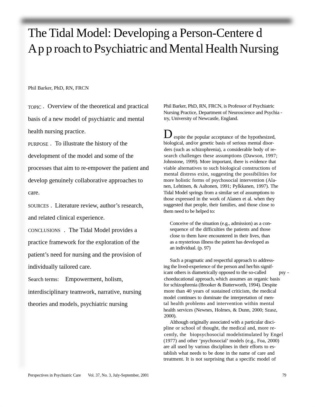 The Tidal Model developing a person centered approach to psychiatric and mental health nursing by ph_djh3q3bepin_page1