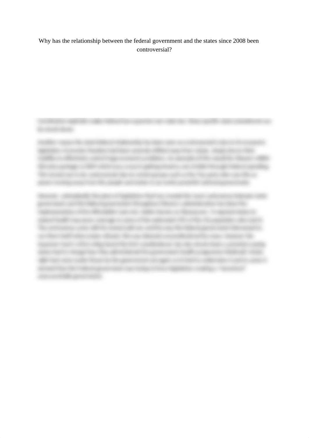 Why has the relationship between the federal government and the states since 2008 been controversial_djh5vim05ad_page1