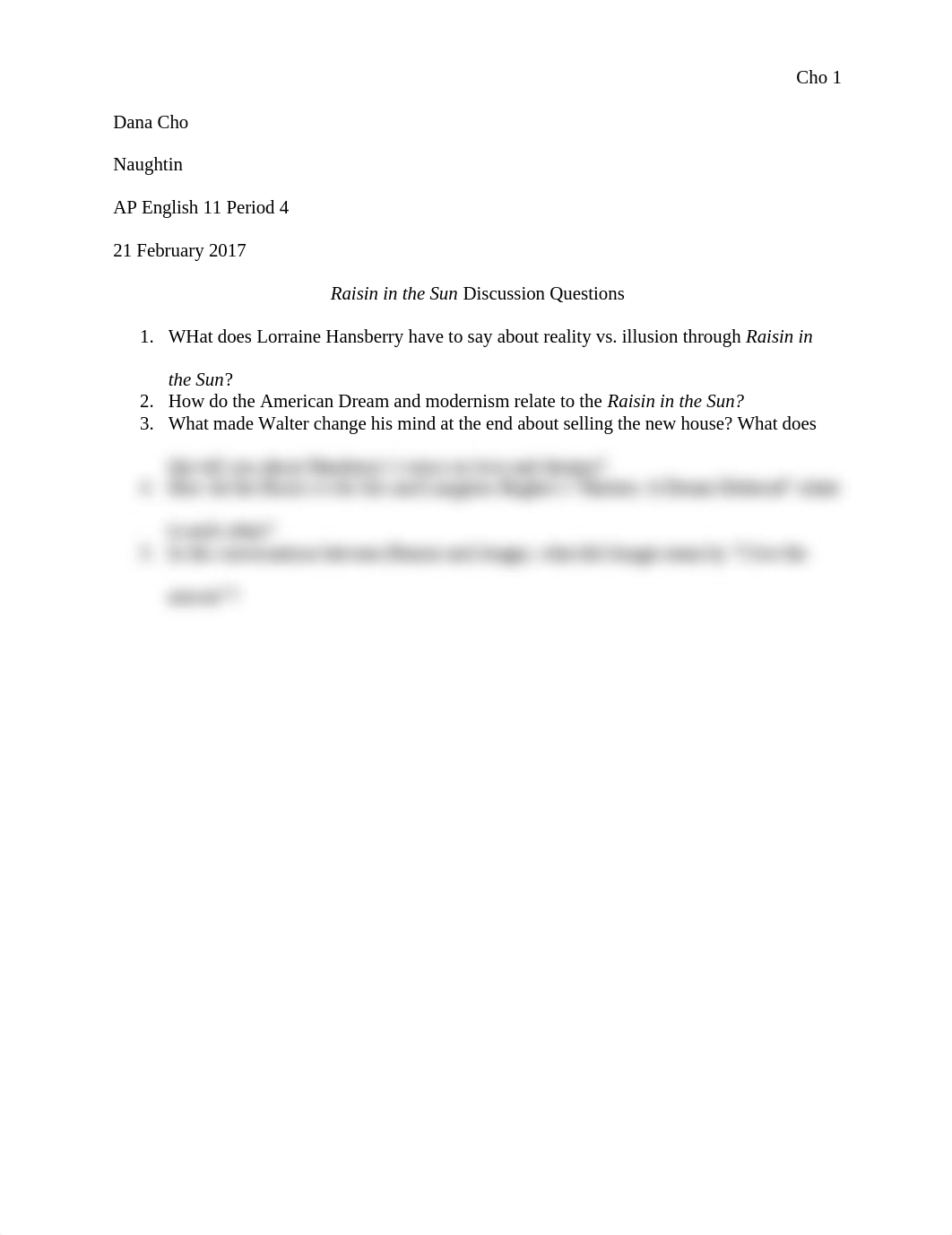 Raisin in the Sun Discussion Questions_djh5zufjt7v_page1