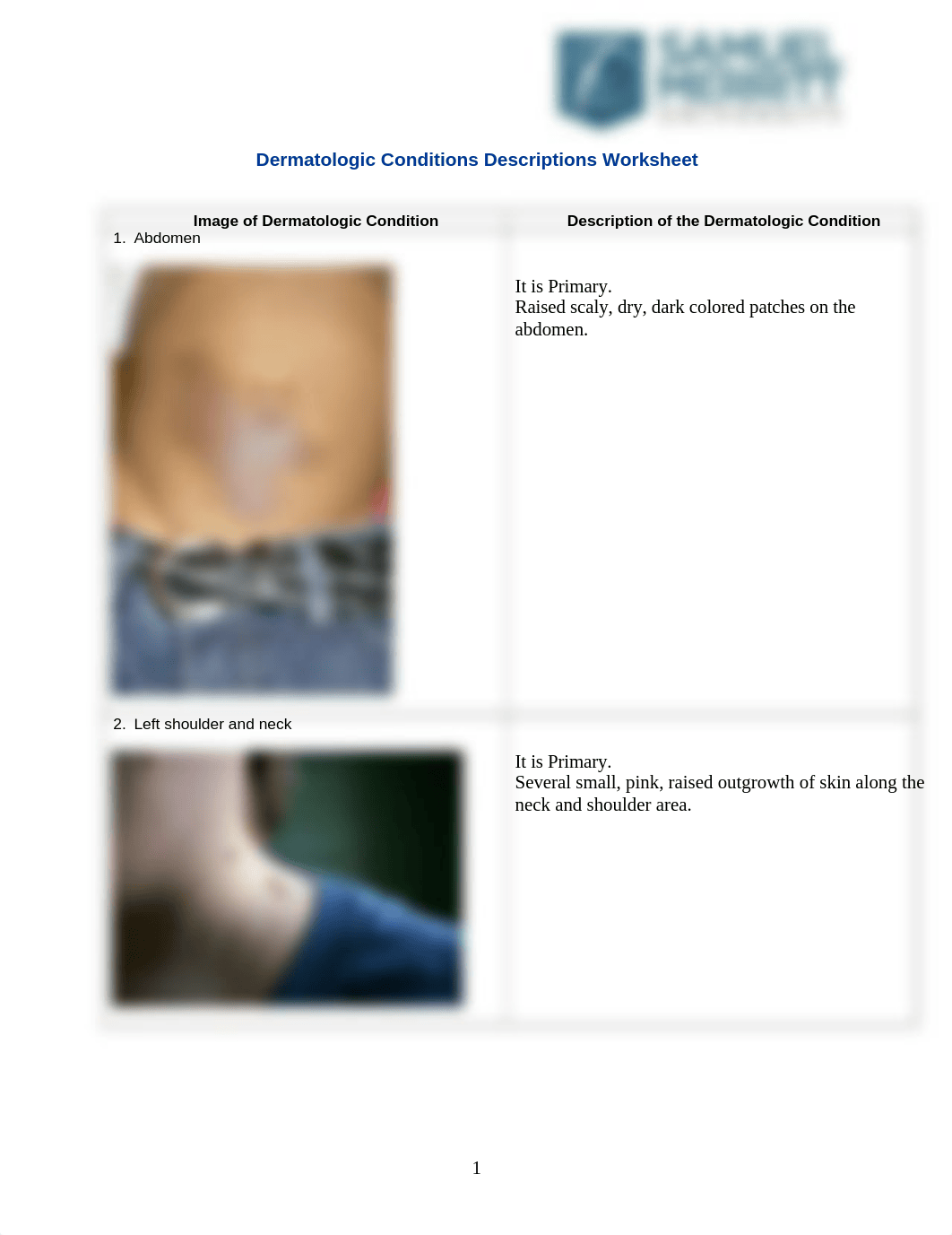 Dermatologic Conditions Descriptions Worksheet.docx_djhhmf4afcr_page1
