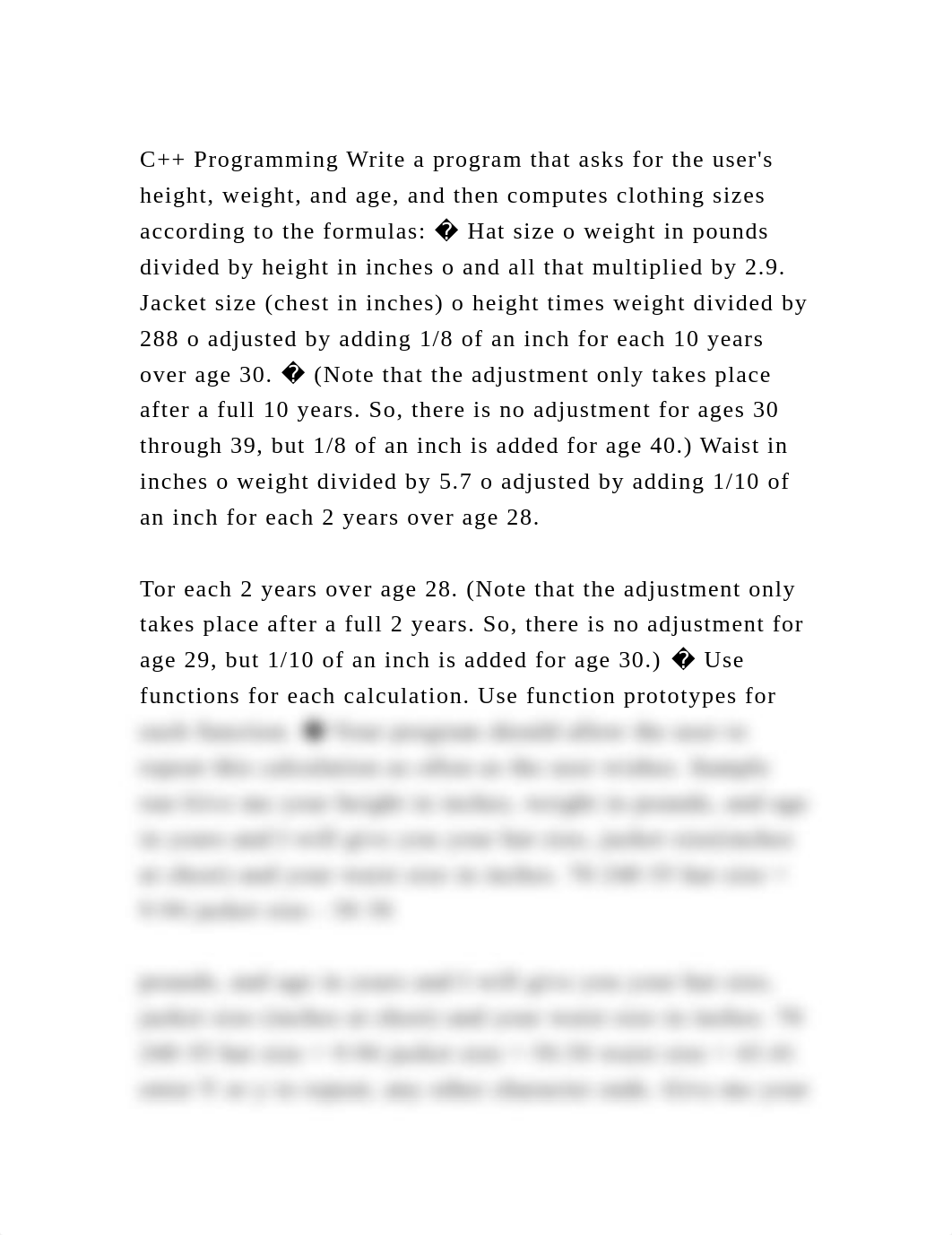 C++ Programming Write a program that asks for the users height, wei.docx_djhj8k9xyva_page1