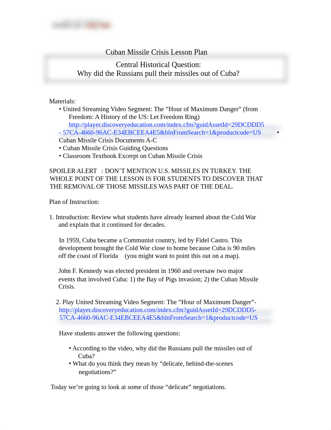 Timothy Uyleman - (6.4) Cuban Missile Crisis Lesson Plan SHEG.pdf_djhpvbj6zll_page1