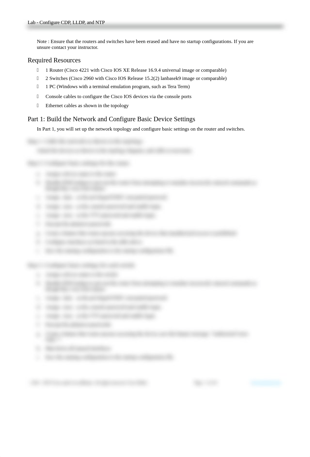 10.8.2 Lab - Configure CDP, LLDP, and NTP IT310.docx_djhrlb2ynqc_page2