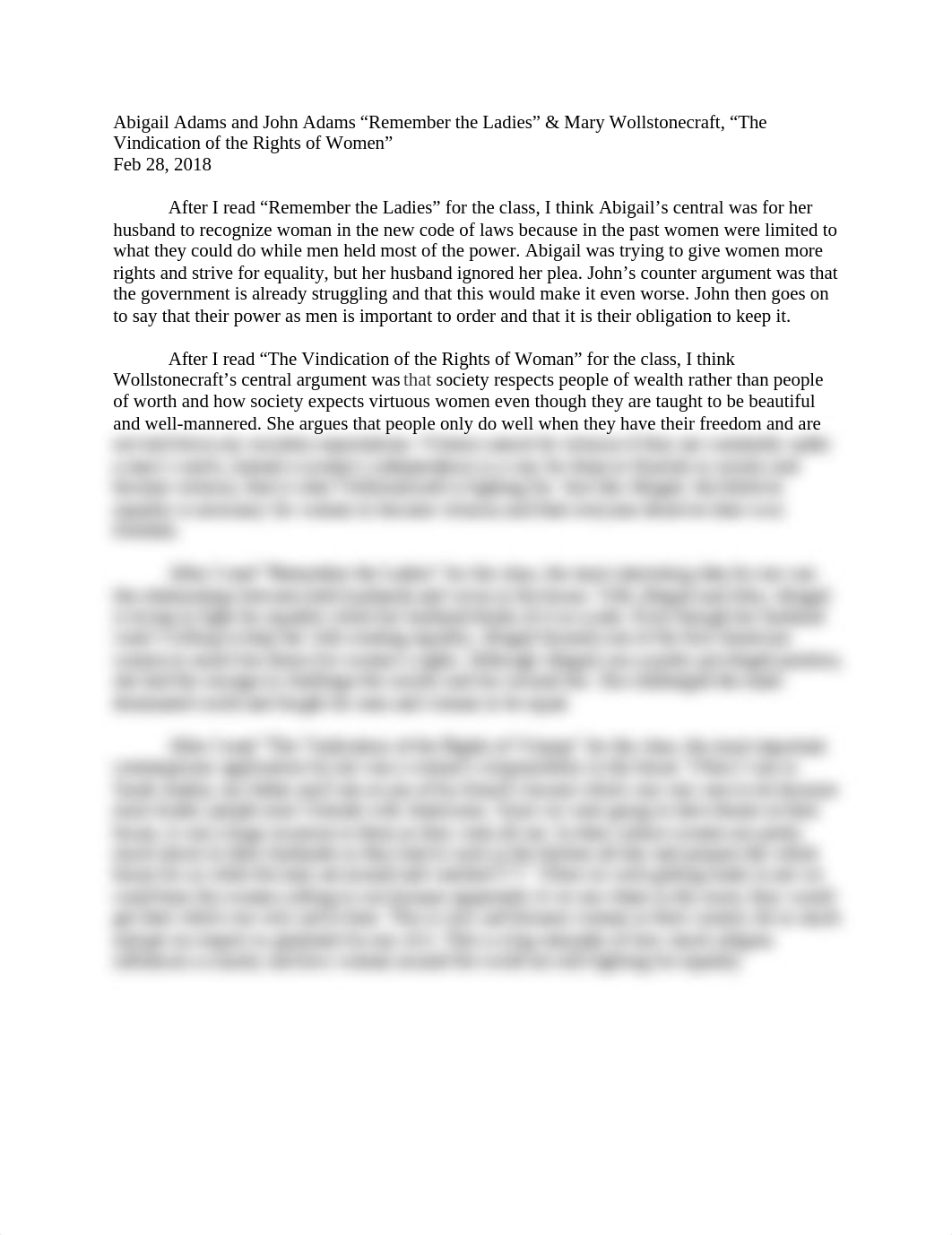 UCCP 102 Abigail Adams and John Adams "Remember the Ladies" & Mary Wollstonecraft, "The Vindication_djhumklqnq1_page1