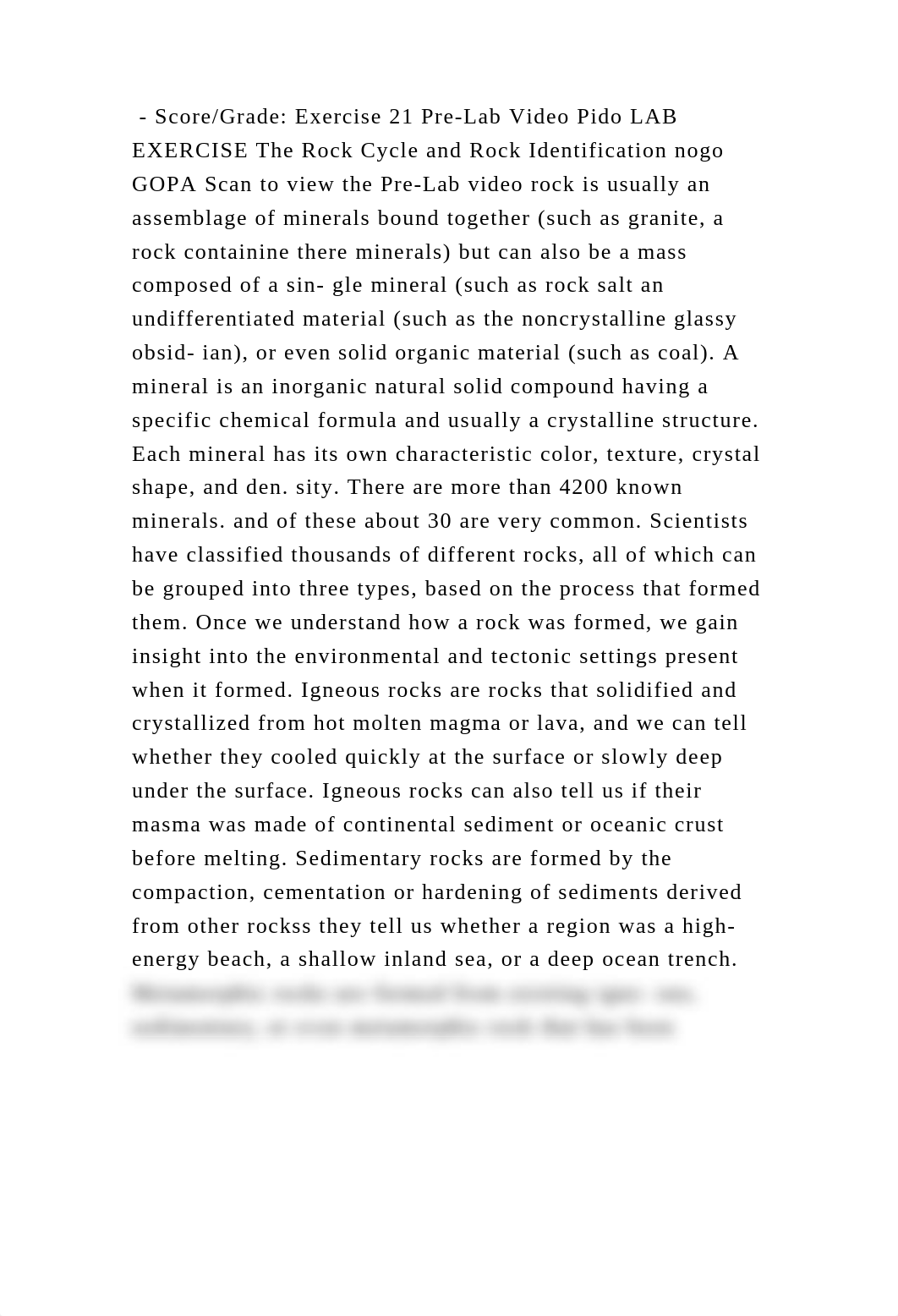 - ScoreGrade Exercise 21 Pre-Lab Video Pido LAB EXERCISE The Rock C.docx_djia0hxctv9_page2