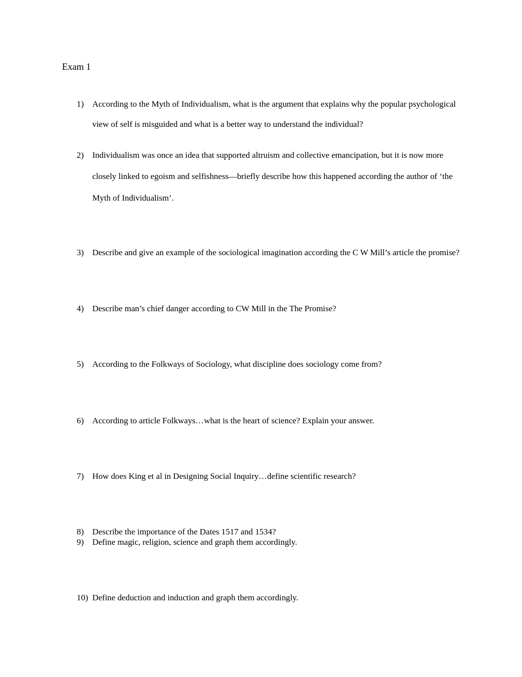 Exam 1 Test Questions History of Science and Knowledge_djijg24bvnh_page1