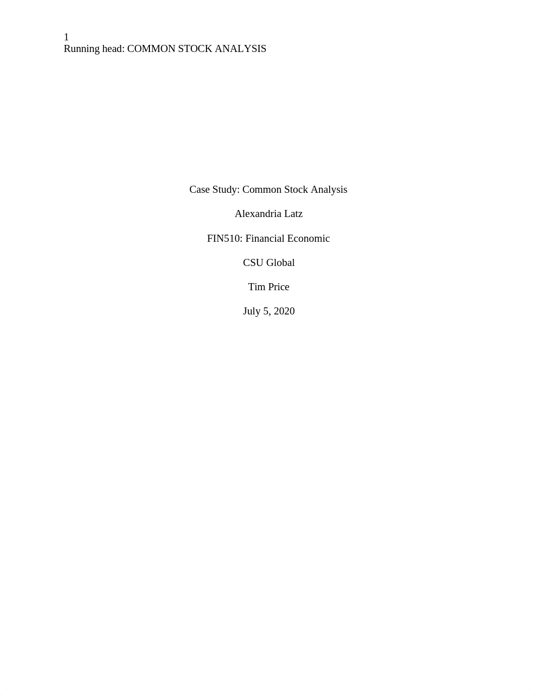 FIN510_Critical Thinking 4_ Option 2_ Common Stock Analysis.docx_djin14l4pga_page1