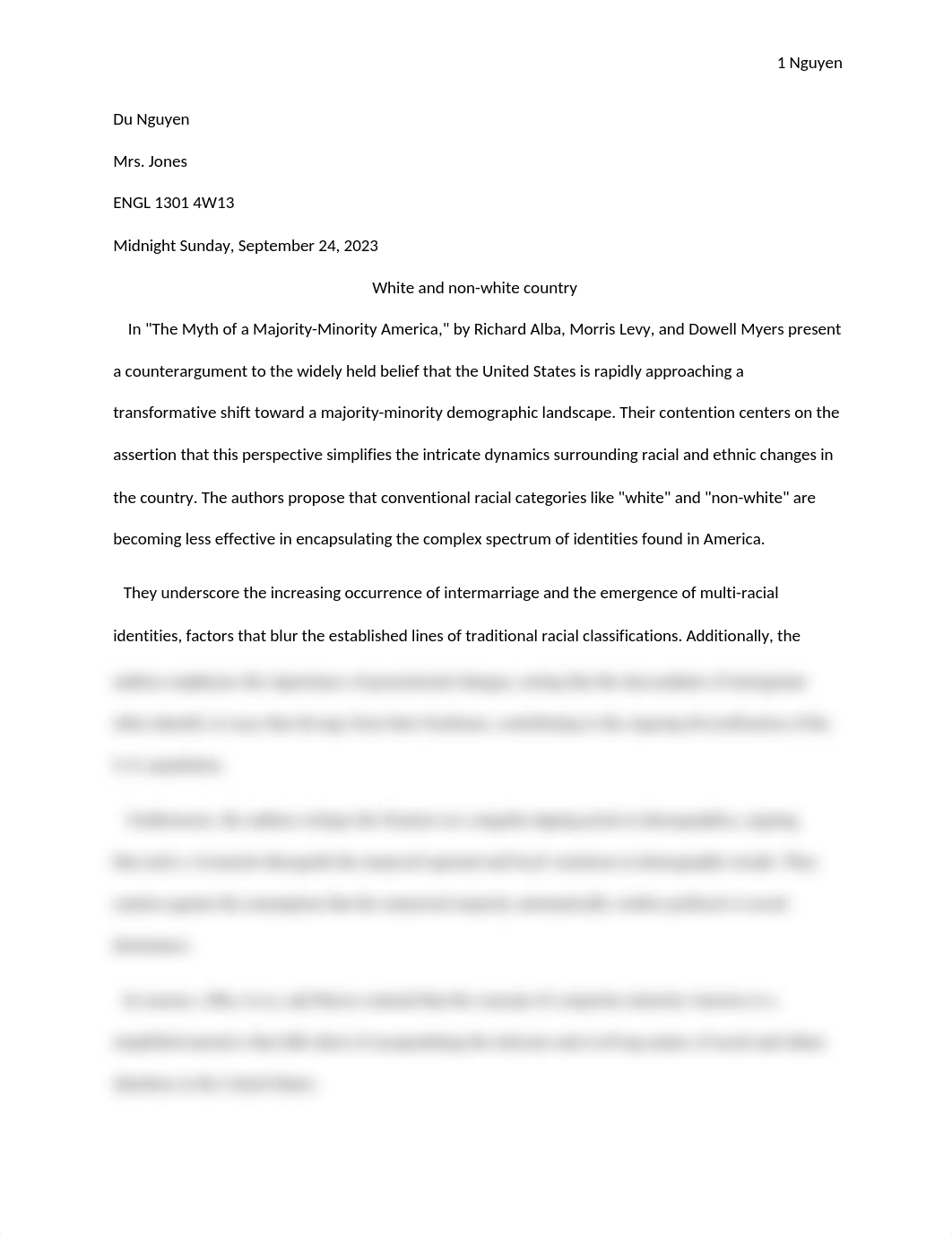 Du Nguyen Summary essay 1.docx_djiutvy29uh_page1