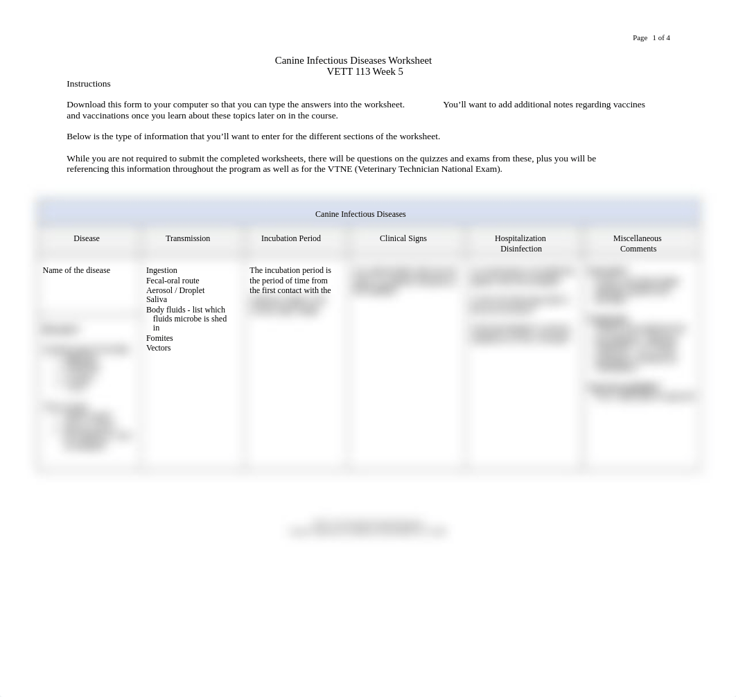 VETT 113 Canine Infectious Diseases WORKSHEET rev FA20.docx_djiyhhhl8jg_page1