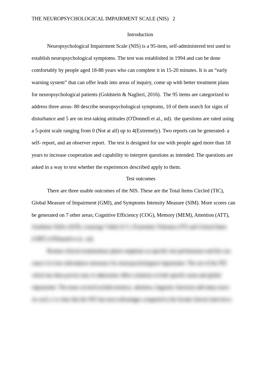 THE NEUROPSYCHOLOGICAL IMPAIRMENT SCALE (NIS) 2.docx_djj1ignjqg1_page2