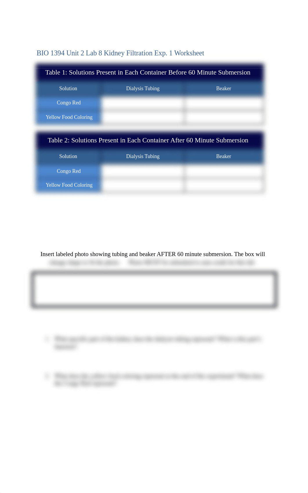 BIO 1394 Unit 2 Lab 8 Kidney Filtration Exp. 1 Worksheet (1).docx_djjgmpuf5id_page1