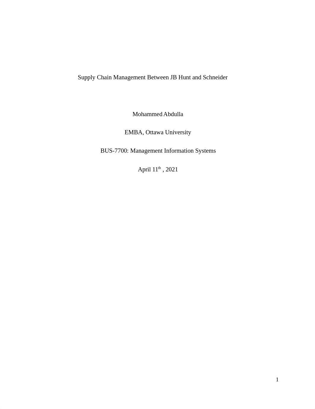 Supply Chain Management Between JB Hunt and Schneider.docx_djjqq20zdk8_page1