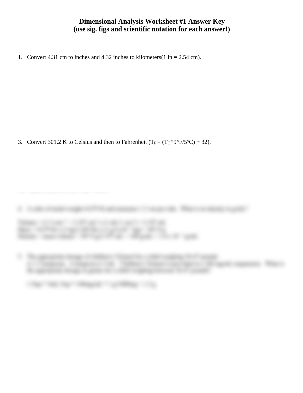 1.1 Dimensional Analysis Worksheet #1 Answer Key.pdf_djkabbolr7j_page1
