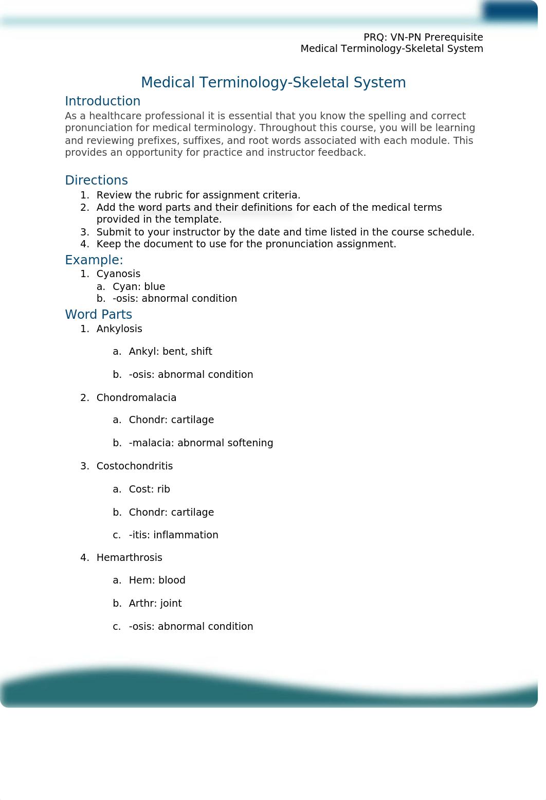 Medical Terminology Assignment Chapter 3- The Skeletal System.docx_djkd88lnews_page1