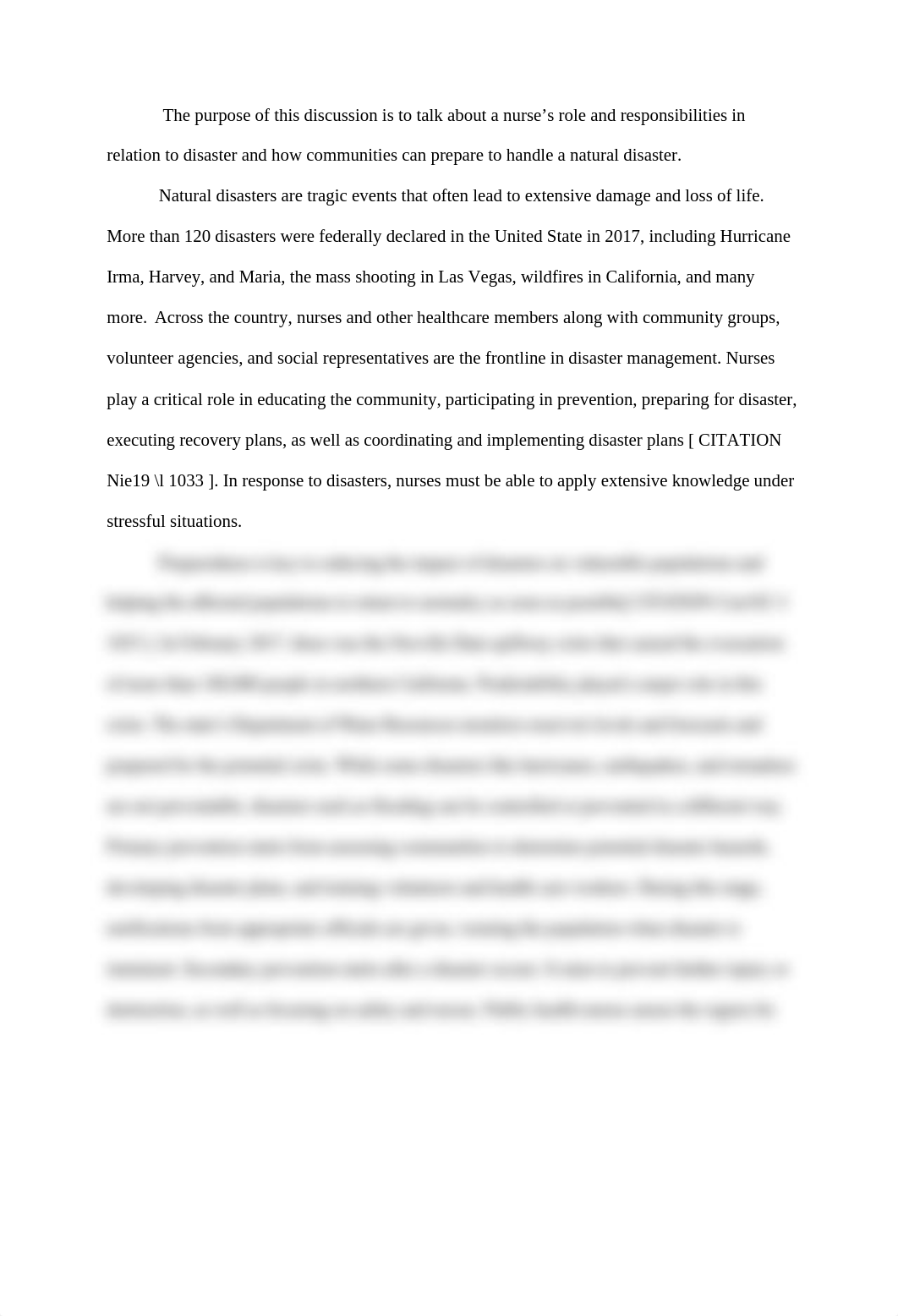 M5 A9 DB ROLE AND RESPONSIBILITIES OF A NURSE IN RELATION TO DISASTER.docx_djkf2j0dev9_page1