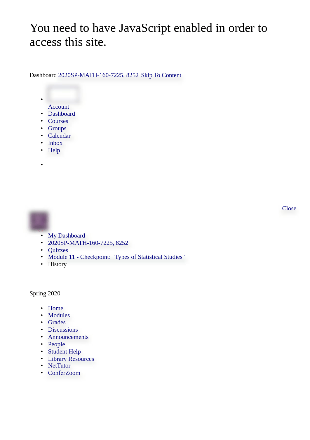 Hala Eshaq's Quiz History_ Module 11 - Checkpoint_ _Types of Statistical Studies_.html_djkjdspvj3d_page1