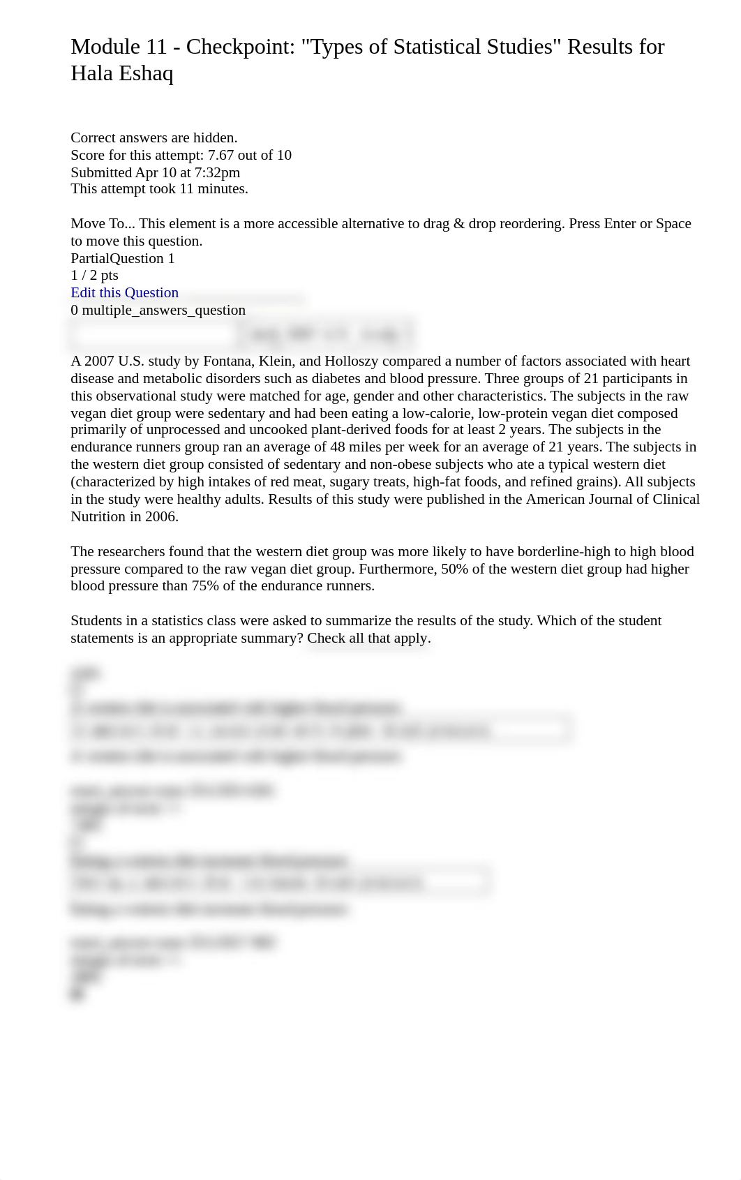 Hala Eshaq's Quiz History_ Module 11 - Checkpoint_ _Types of Statistical Studies_.html_djkjdspvj3d_page2