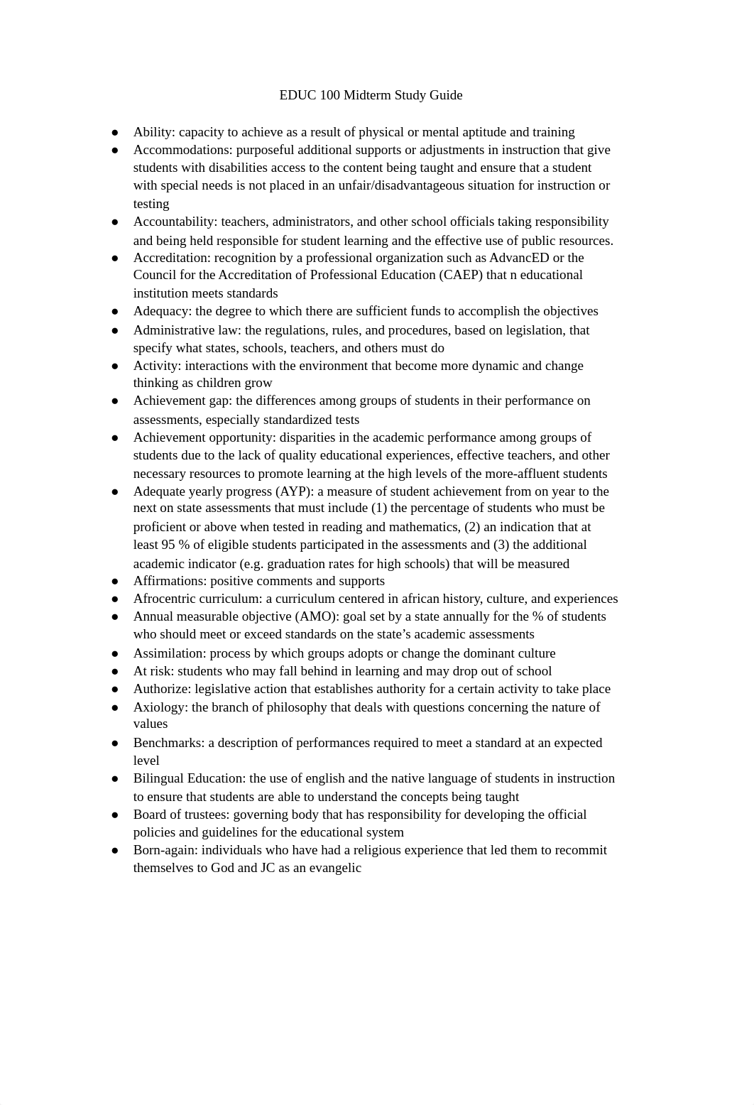 EDUC 100 Midterm Study Guide.pdf_djknv0kreeo_page1