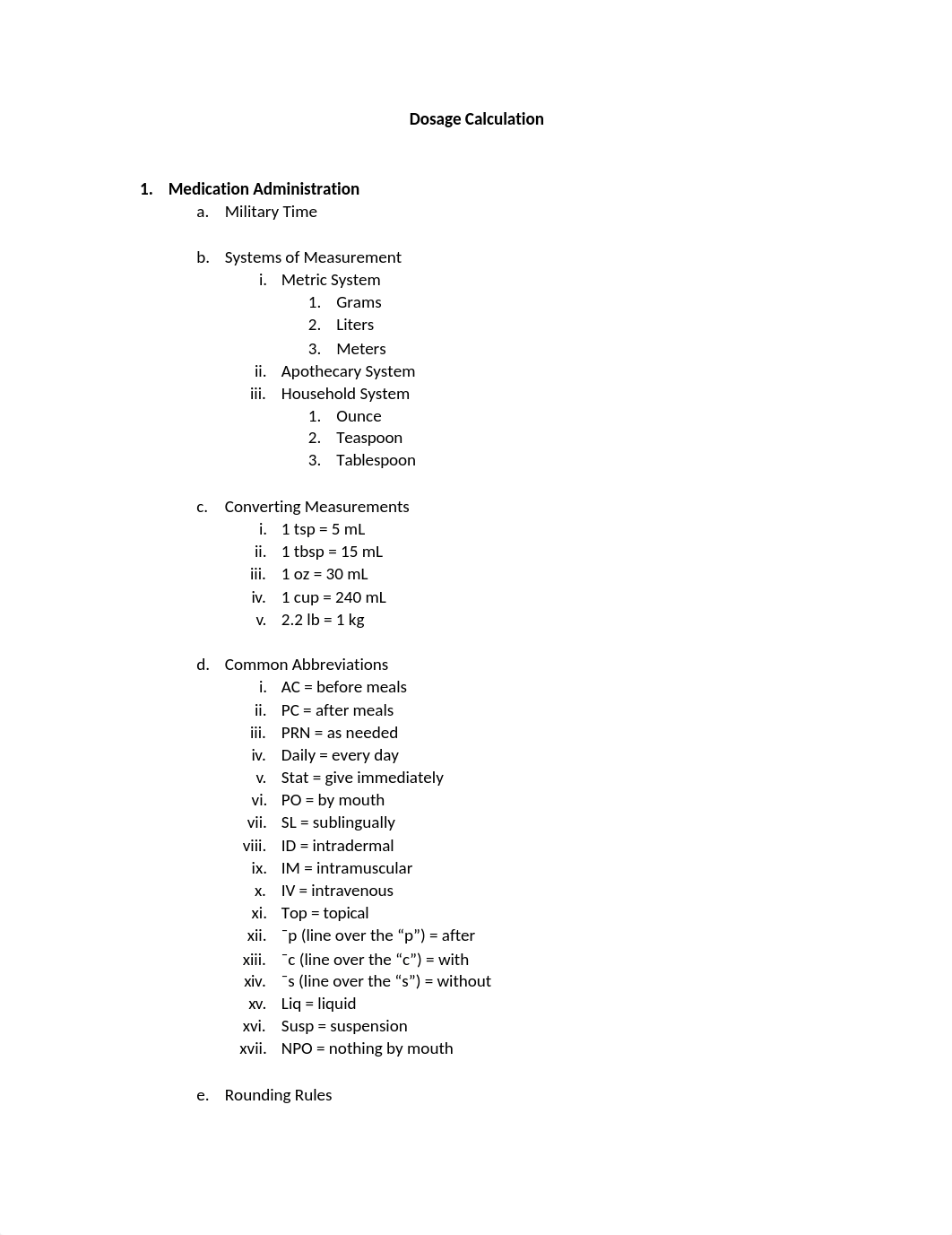 Dosage Calculation Outline.docx_djkvzy2rqaj_page1