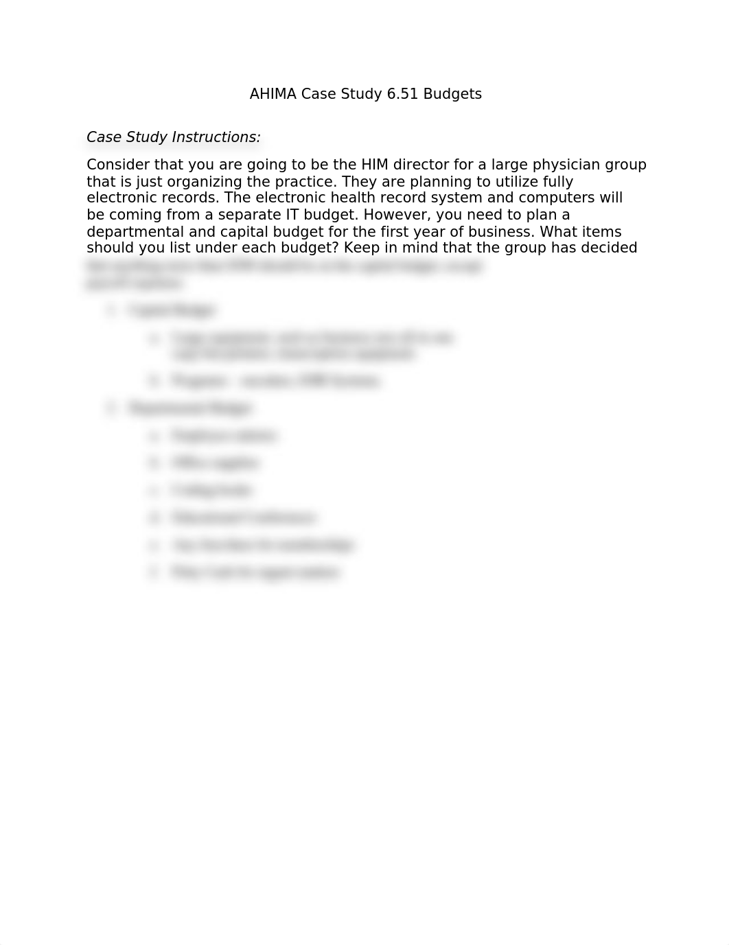 AHIMA Case Study 6.51 Budget.docx_djl2a8dp7n5_page1