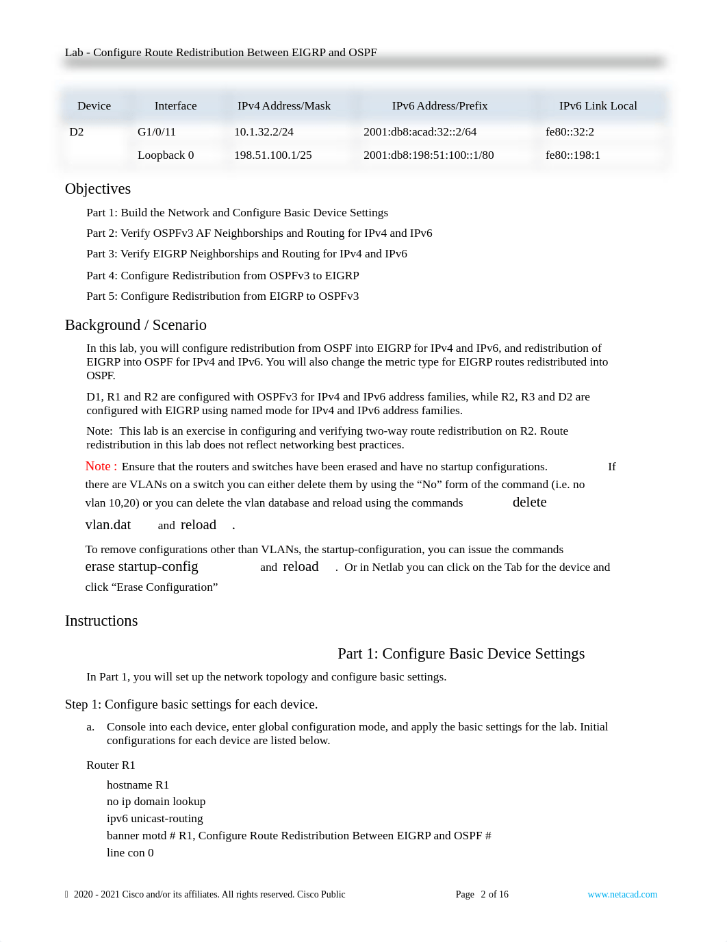 16.1.2 Lab COMPLETED- Configure Route Redistribution Between EIGRP and OSPF.docx_djlh3i3iw6n_page2