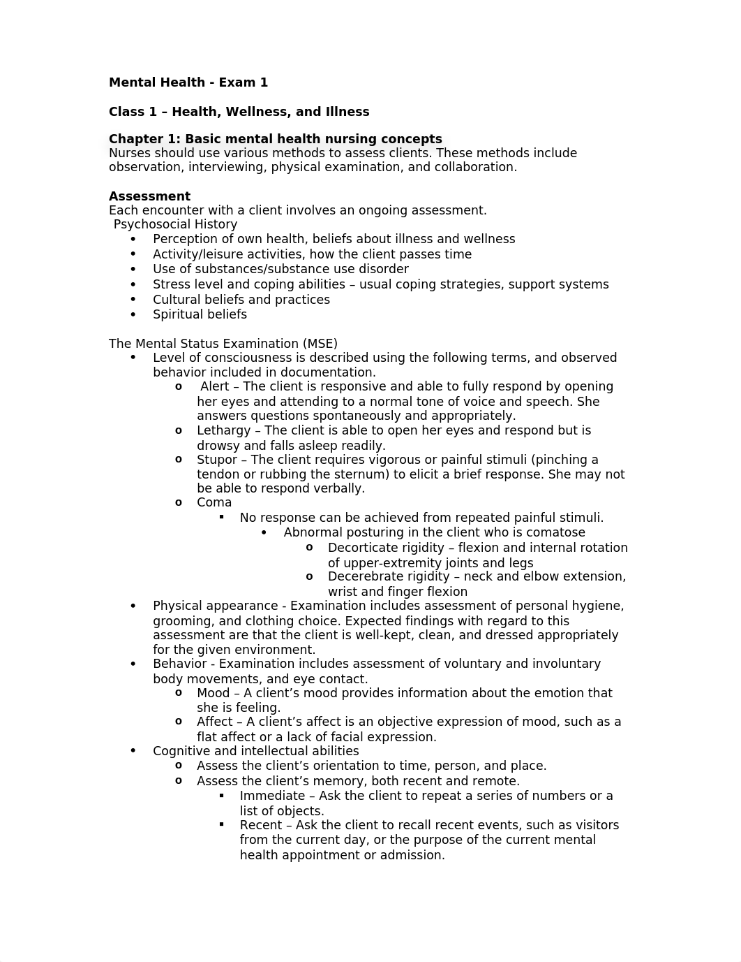 Mental Health Notes Exam 1_djlrjk690ad_page1