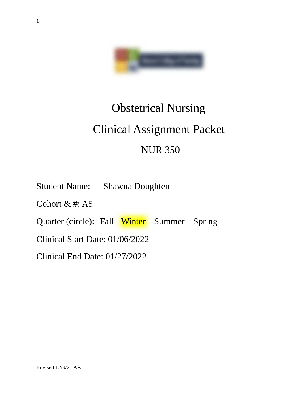 Doughten A5 BSN OB Clinical Assign Packet_Final Grade.docx_djlvqol64l1_page1