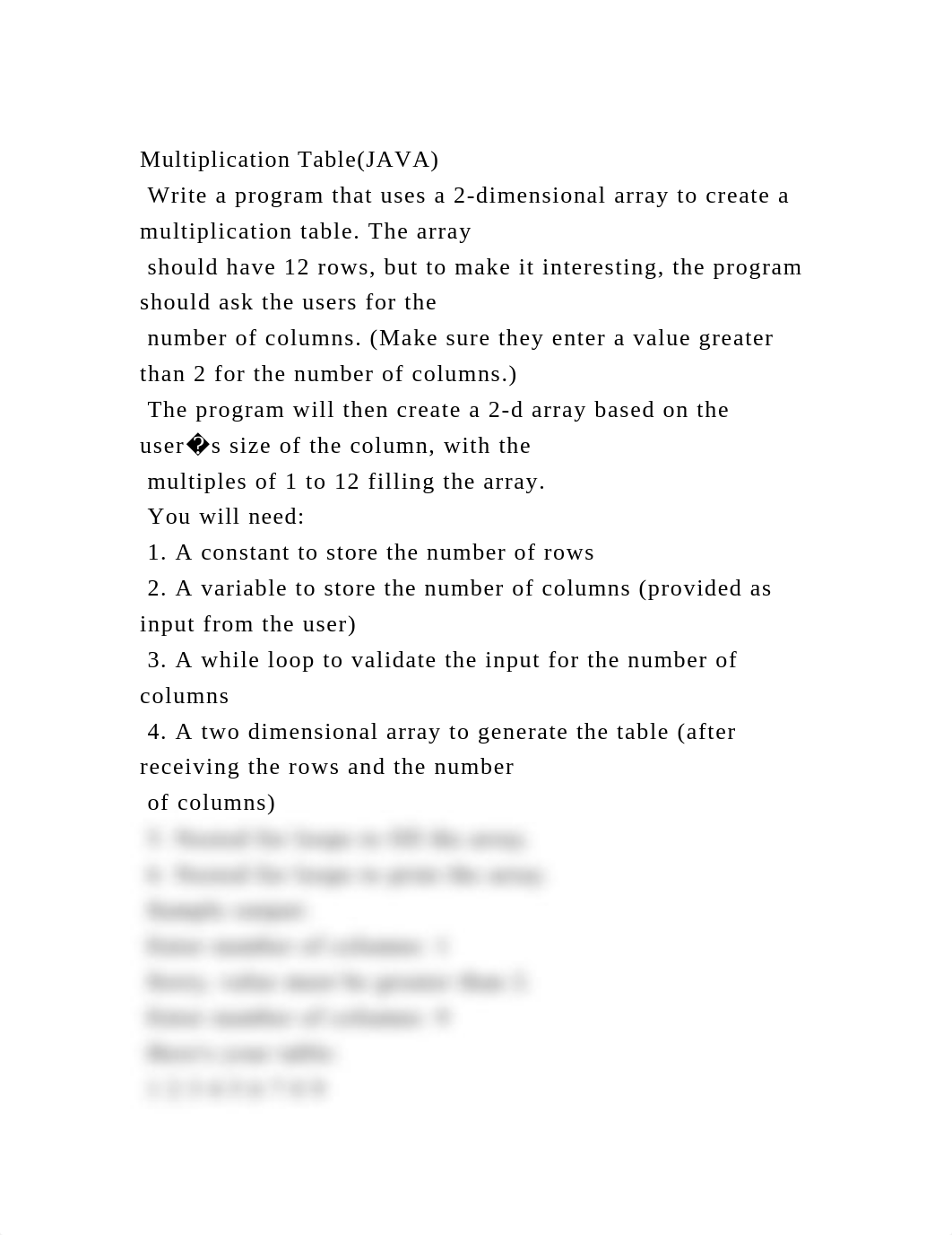 Multiplication Table(JAVA) Write a program that uses a 2-dimension.docx_djlxi0aw5d5_page2