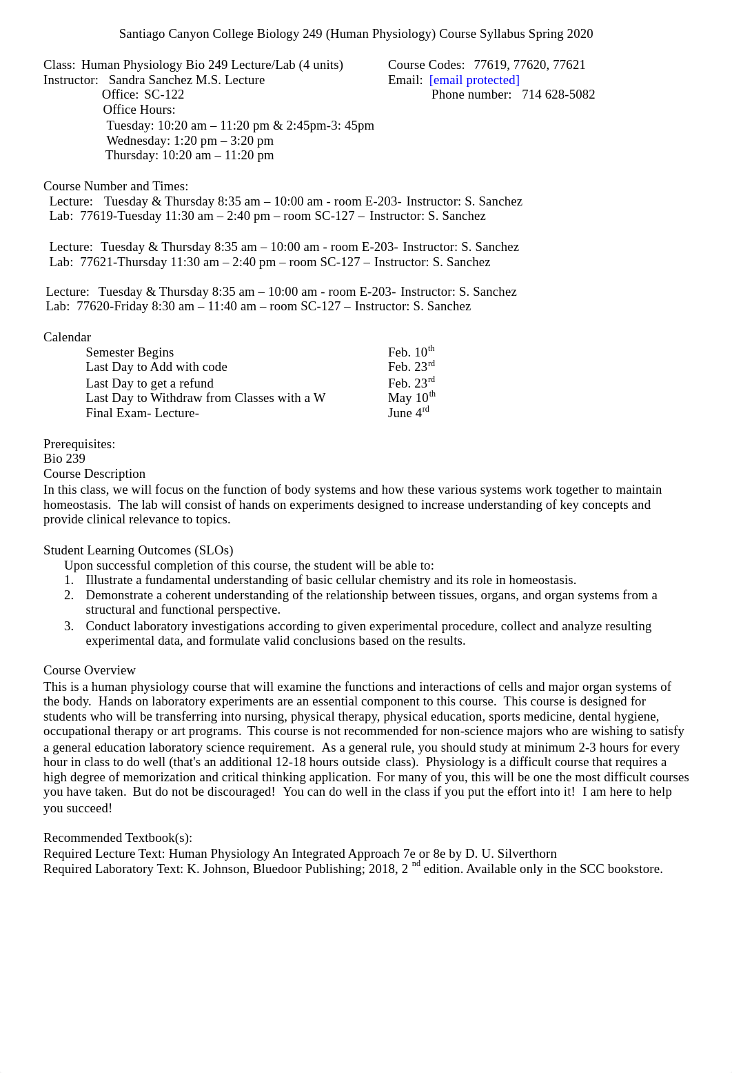 Bio249_ 77619,77620,77621_Spring2020_Lecture&Lab_SSanchez-1.pdf_djmeoy1lwe0_page1