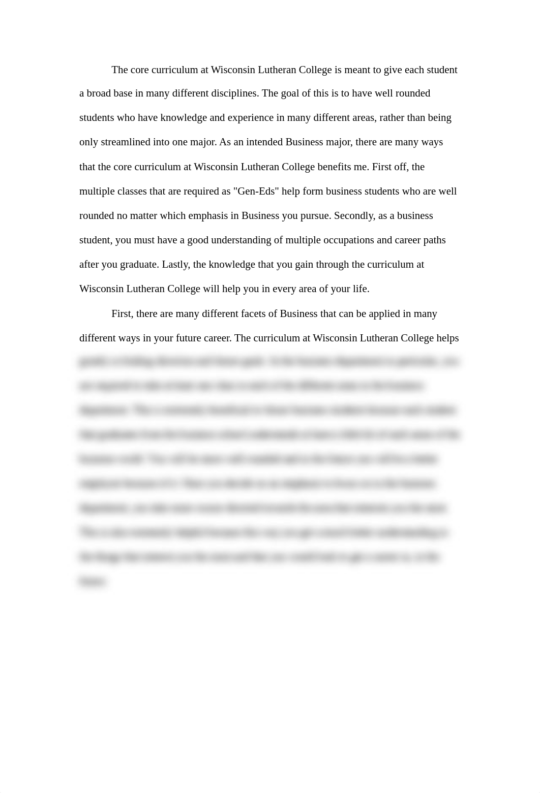 essay 1: The core curriculum at Wisconsin Lutheran College_djmflpg7j16_page1