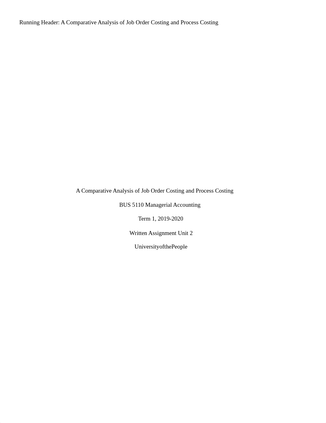 Written assignment 2_ A Comparative Analysis of Job Order Costing and Process Costing (1).pdf_djnhnzf9e7h_page1