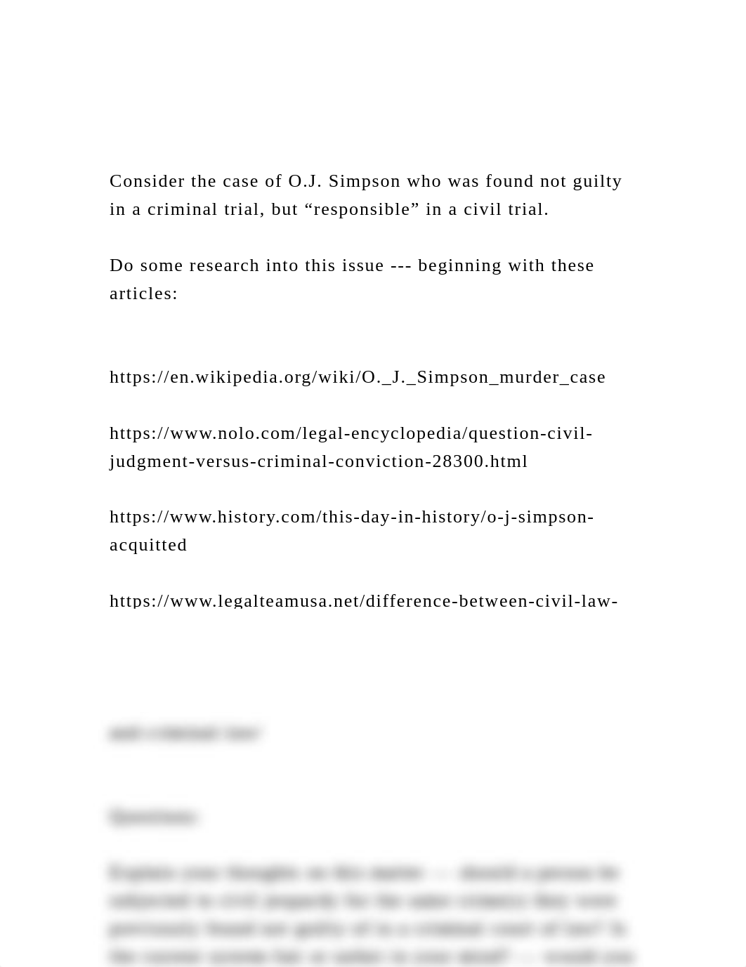 Consider the case of O.J. Simpson who was found not guilty in a .docx_djnwlg5mfpx_page2