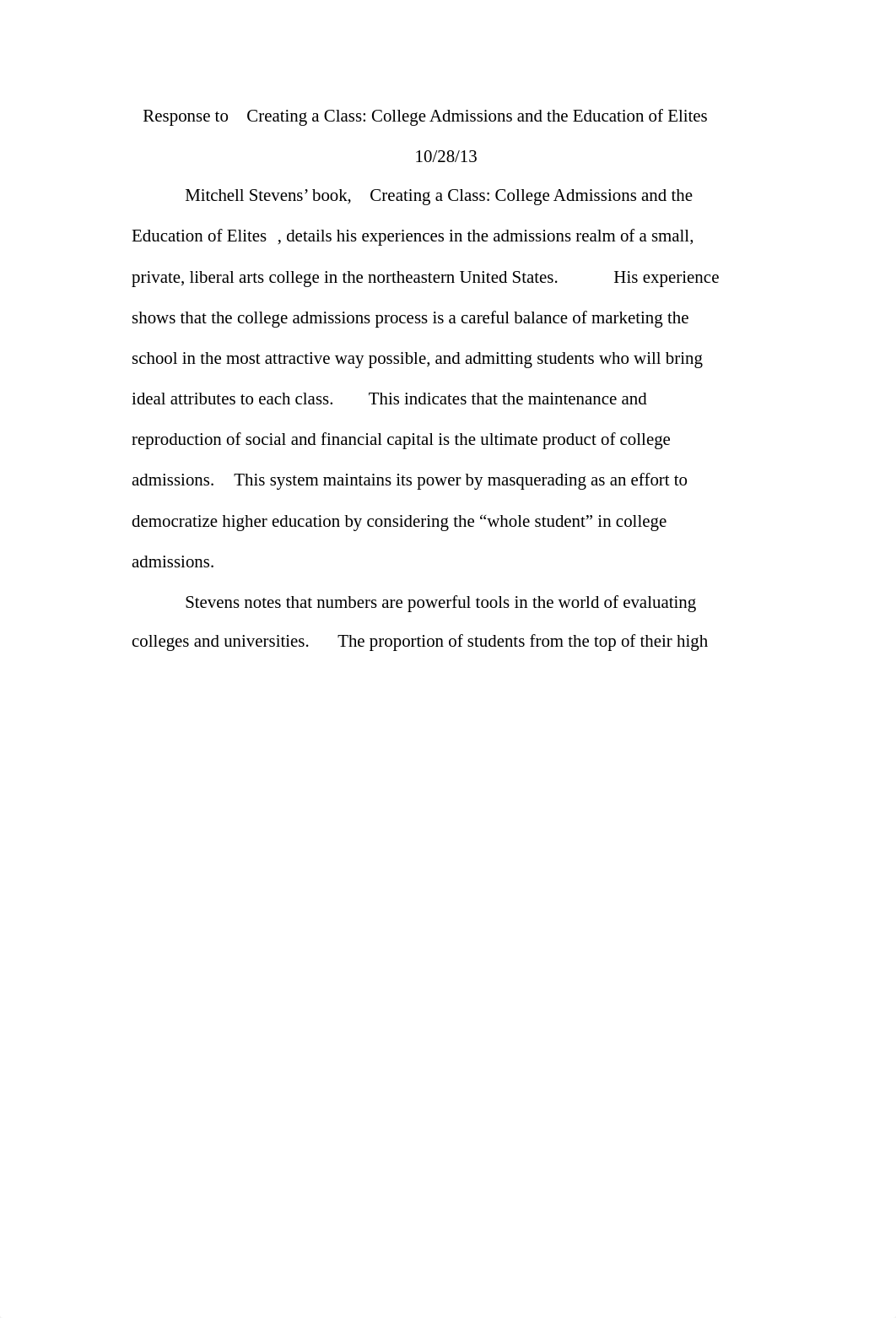 Response to Creating a Class_djonc47vaig_page1