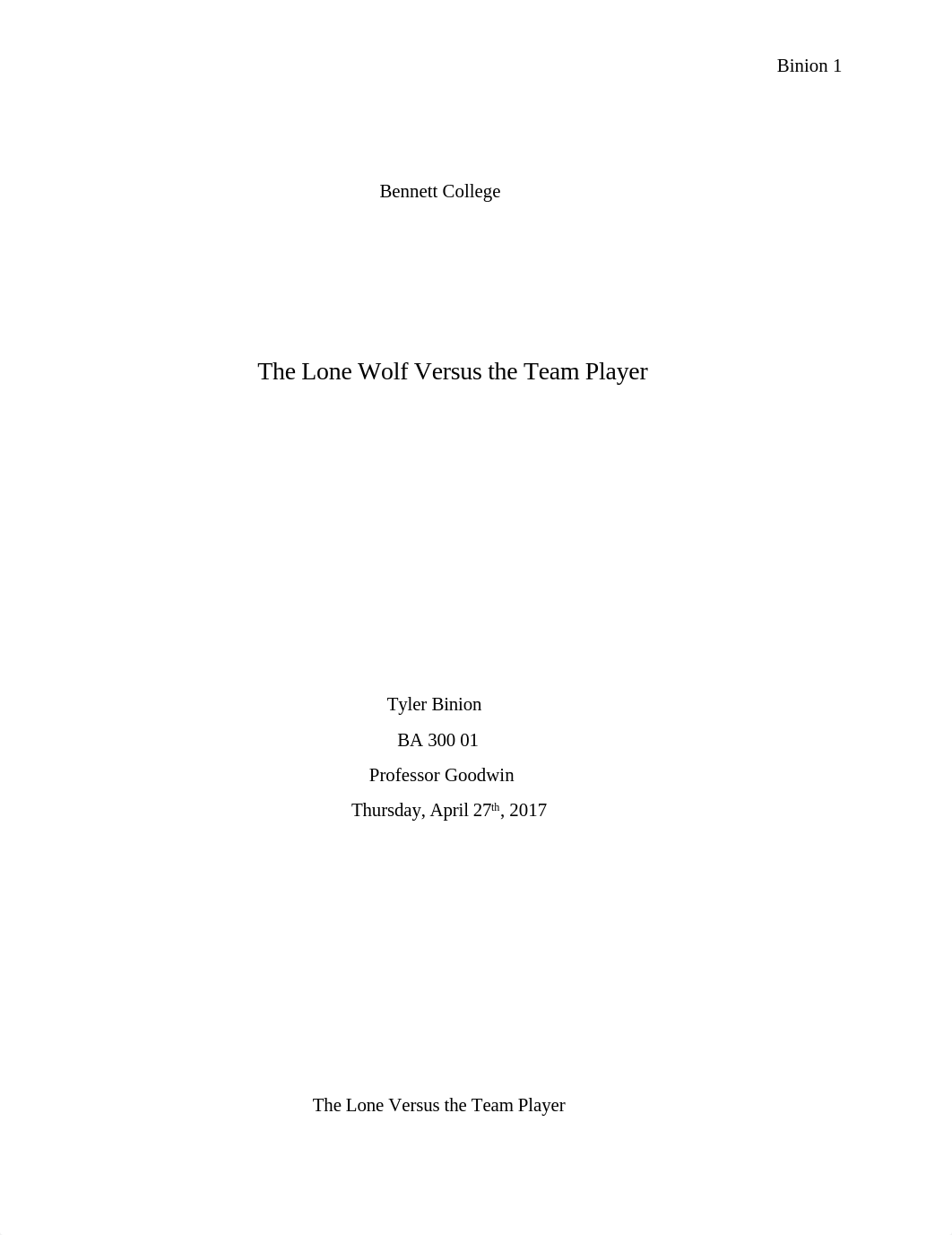 The Lone Wolf Versus the Team Player essay.docx_djonob3qkkw_page1